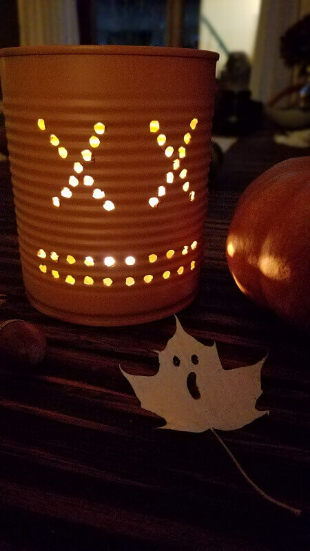 Halloween Idee Dosenkürbis