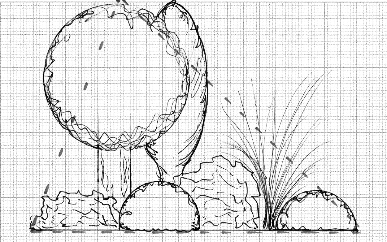 Anordnung von Gehölzen